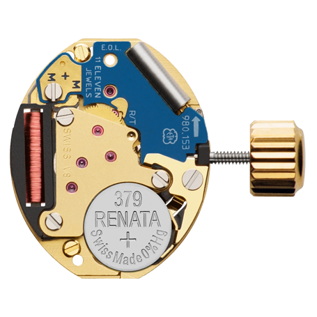 Картинка ETA 980.153 Quartz normflatline - механизм для часов кварцевый 5 ½ × 6¾, Швейцария