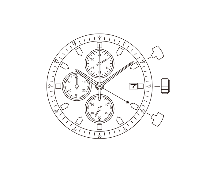 Картинка MIYOTA FS16 Chronograph - механизм для часов кварцевый 10 ½, Япония