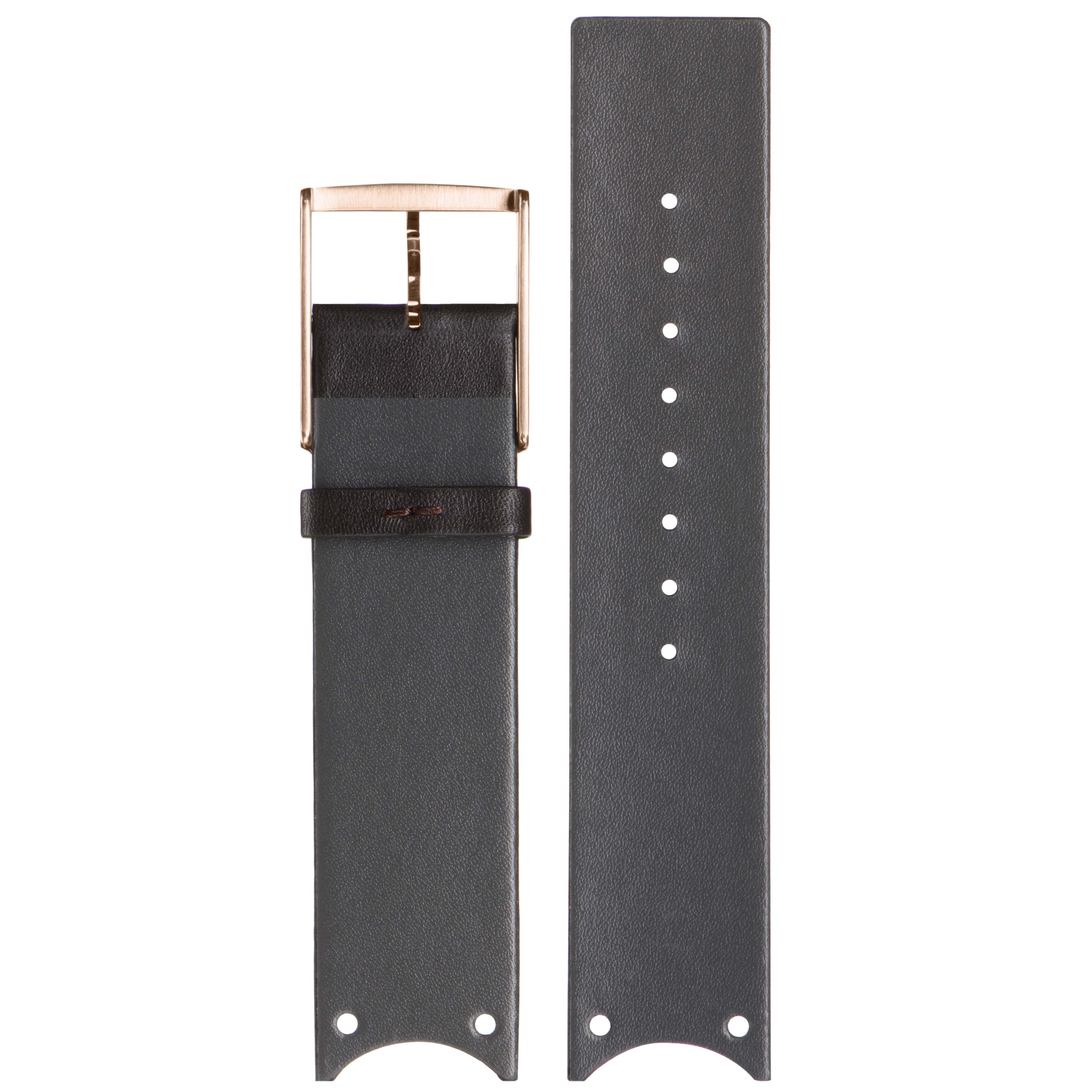 Картинка Calvin Klein K0V23 BROWN OEM Stailer - ремешок для часов коричневый, натуральная кожа телёнка, гладкий, Германия