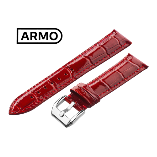 ARMO 4902 - ремешок для часов коричневый, кожа, аллигатор - мастерская «Часовая Скорая Помощь». Картинка ARMO 4902 - ремешок для часов коричневый, кожа, аллигатор