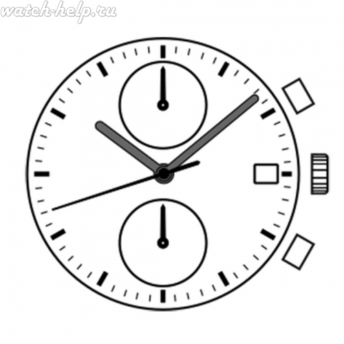 Картинка TMI VD51 Basic chronograph movement (vd5) - механизм для часов кварцевый 12 ¾, Япония
