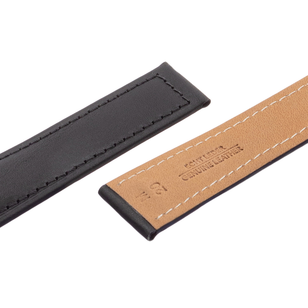 Картинка TAG Heuer, OEM Stailer - 5921 - ремешок для часов чёрный, натуральная кожа телёнка, аллигатор, Германия