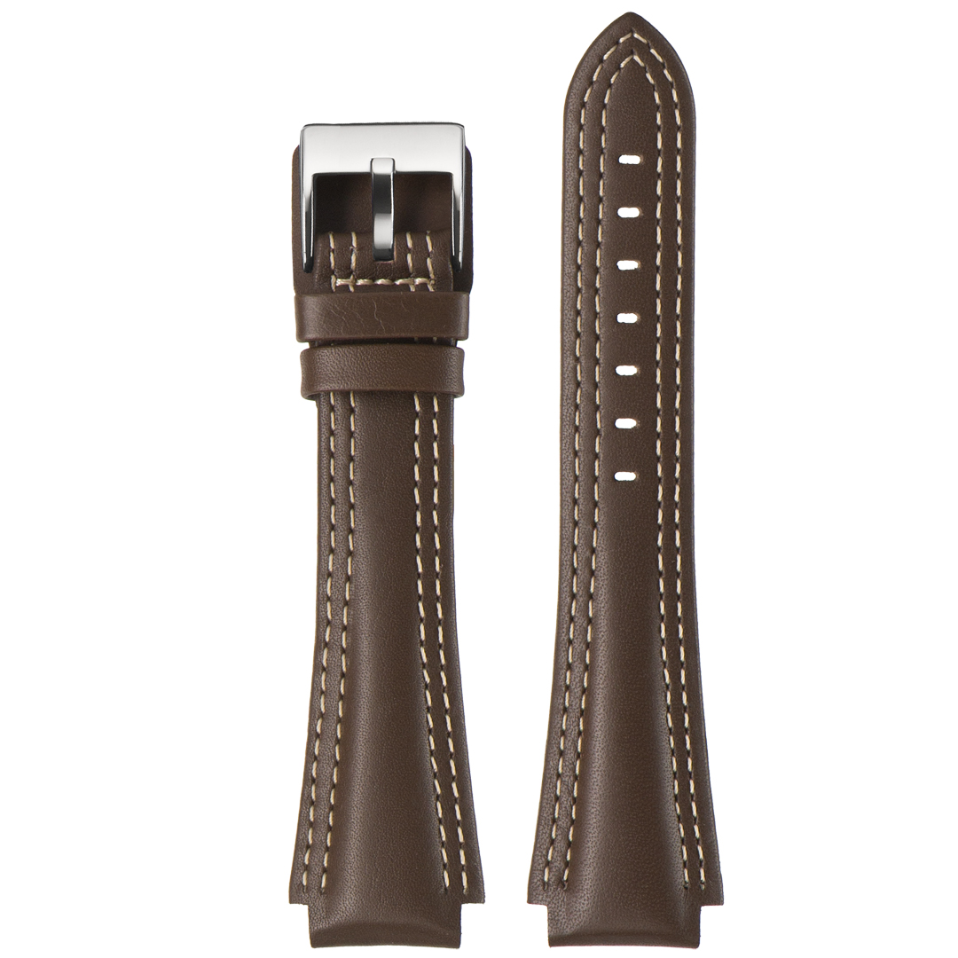 Картинка Stailer Premium 5082 Navigator - ремешок для часов коричневый, итальянская кожа nappa, гладкий, Германия