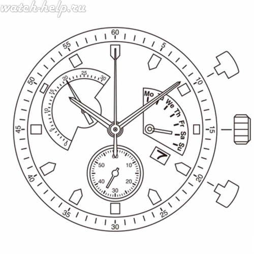Картинка MIYOTA FS81 - механизм для часов кварцевый, Япония