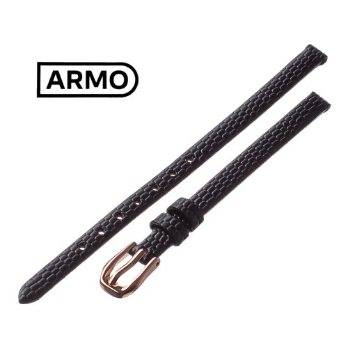 ARMO 4902 - ремешок для часов коричневый, кожа, аллигатор - мастерская «Часовая Скорая Помощь». Картинка ARMO 4902 - ремешок для часов коричневый, кожа, аллигатор
