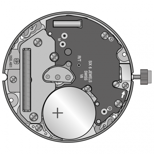 Картинка ETA 255.461 - механизм для часов кварцевый 10 ½, Швейцария