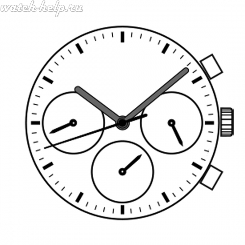 Картинка TMI VD34 Dual time movement (vd3) - механизм для часов кварцевый 12 ¾, Япония