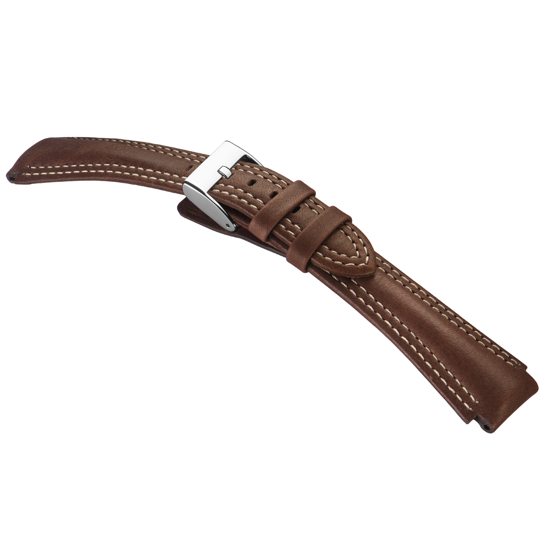 Stailer Premium 5132 Navigator - ремешок для часов коричневый, итальянская кожа растительного дубления, гладкий, Германия - мастерская «Часовая Скорая Помощь». Картинка Stailer Premium 5132 Navigator - ремешок для часов коричневый, итальянская кожа растительного дубления, гладкий, Германия