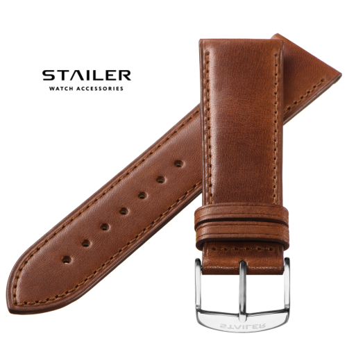 Картинка Stailer Premium 6067 Vintage - ремешок для часов синий, итальянская кожа растительного дубления, гладкий, Германия