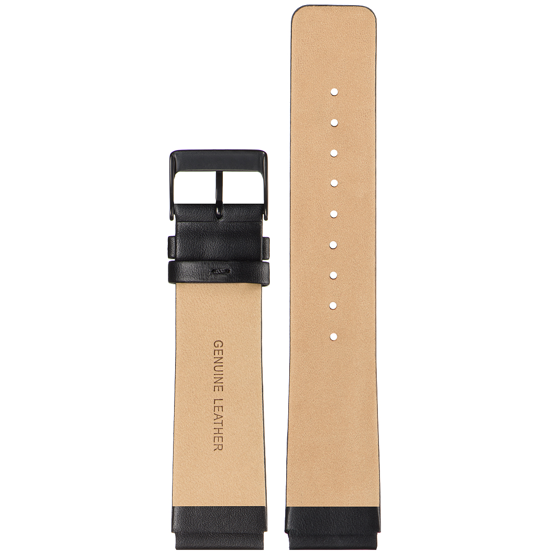 Картинка SKAGEN - 233XLCLB OEM Stailer - ремешок для часов чёрный, натуральная кожа телёнка, гладкий, Германия