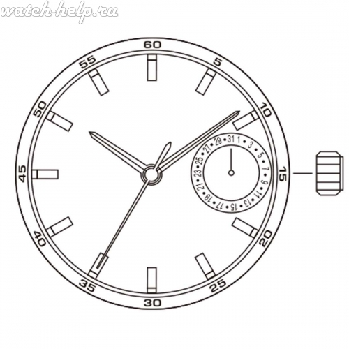 Картинка MIYOTA 6P26 Multi-function - механизм для часов кварцевый 10 ½, Япония