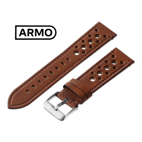 ARMO 4902 - ремешок для часов коричневый, кожа, аллигатор - мастерская «Часовая Скорая Помощь». Картинка ARMO 4902 - ремешок для часов коричневый, кожа, аллигатор