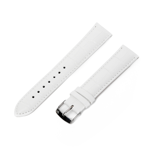 Картинка Ремешок MODENO серия A000 - ремешок для часов белый, кожа, гладкий, Китай
