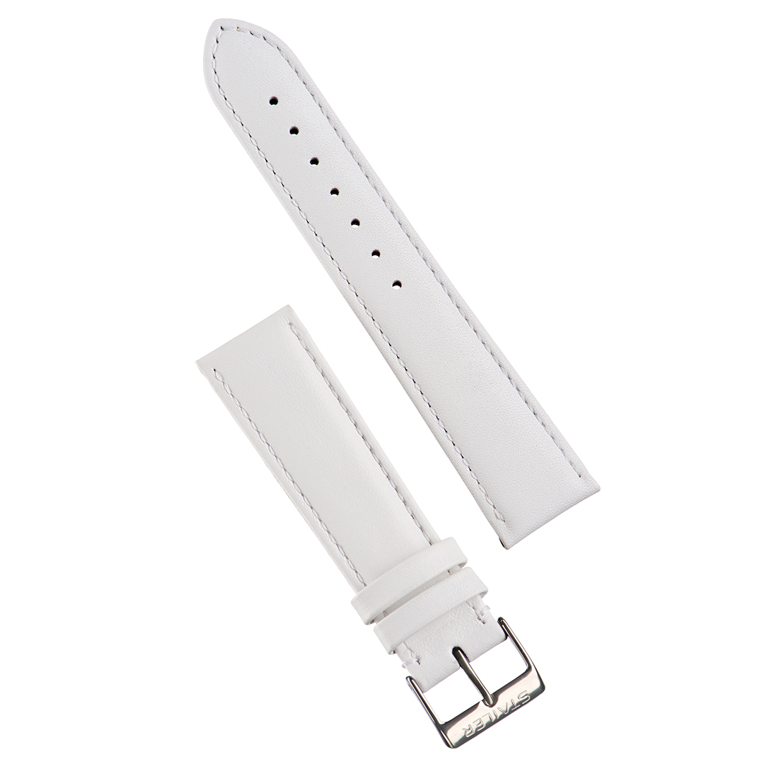 Картинка Stailer 2010 Original - ремешок для часов белый, кожа, гладкий, Германия