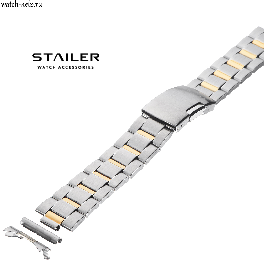 Картинка Stailer BS-85102 IPG Bicolor - браслет для часов комбинированный, сталь, Германия