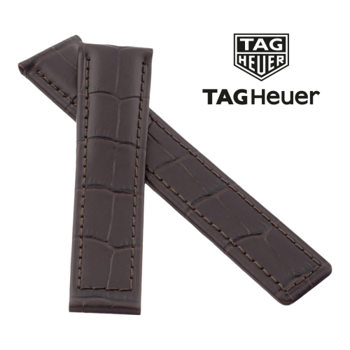 Картинка TAG Heuer, OEM Stailer - 5921 - ремешок для часов чёрный, натуральная кожа телёнка, аллигатор, Германия