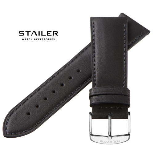 Картинка Stailer Premium 6067 Vintage - ремешок для часов синий, итальянская кожа растительного дубления, гладкий, Германия