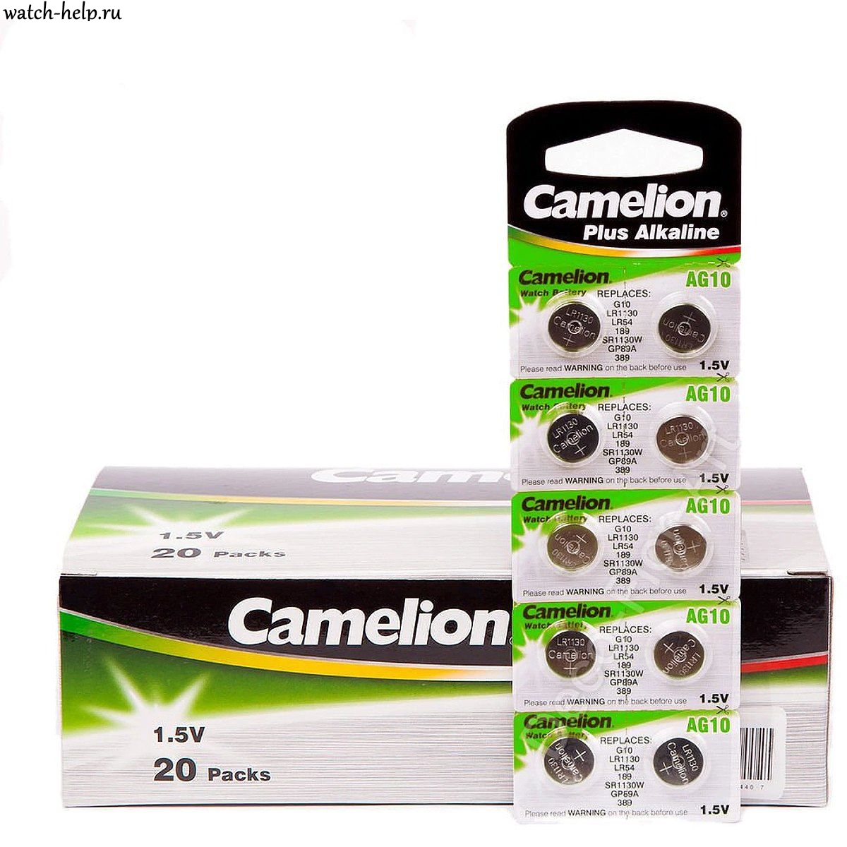 Картинка CAMELION G10 - 1 шт. - батарейка, 3 мм x 11.6 мм 1.5 v 80 mah, Китай