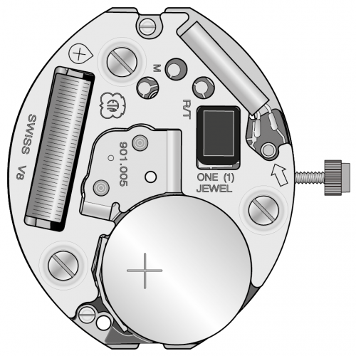 Картинка ETA 901.005N - механизм для часов кварцевый 5 ½ × 6¾, Швейцария