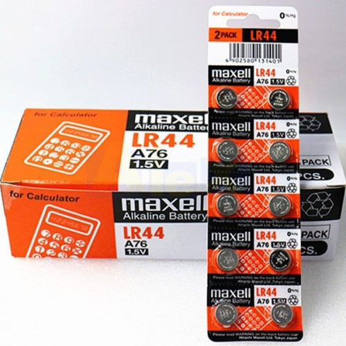 Картинка MAXELL LR44 - батарейка, 5.4 мм x 11.6 мм 1.5 v 105 mah, Япония