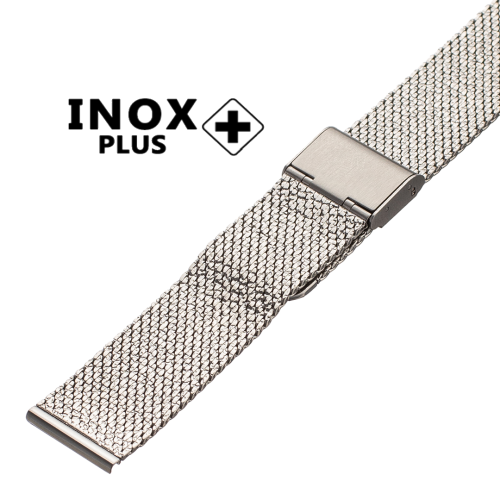 Картинка INOX PLUS M-414 Stainless steel  - браслет для часов сталь полированная, сталь, Китай
