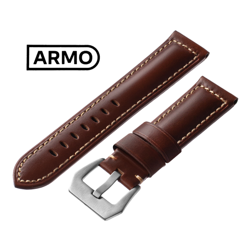 ARMO 4902 - ремешок для часов коричневый, кожа, аллигатор - мастерская «Часовая Скорая Помощь». Картинка ARMO 4902 - ремешок для часов коричневый, кожа, аллигатор