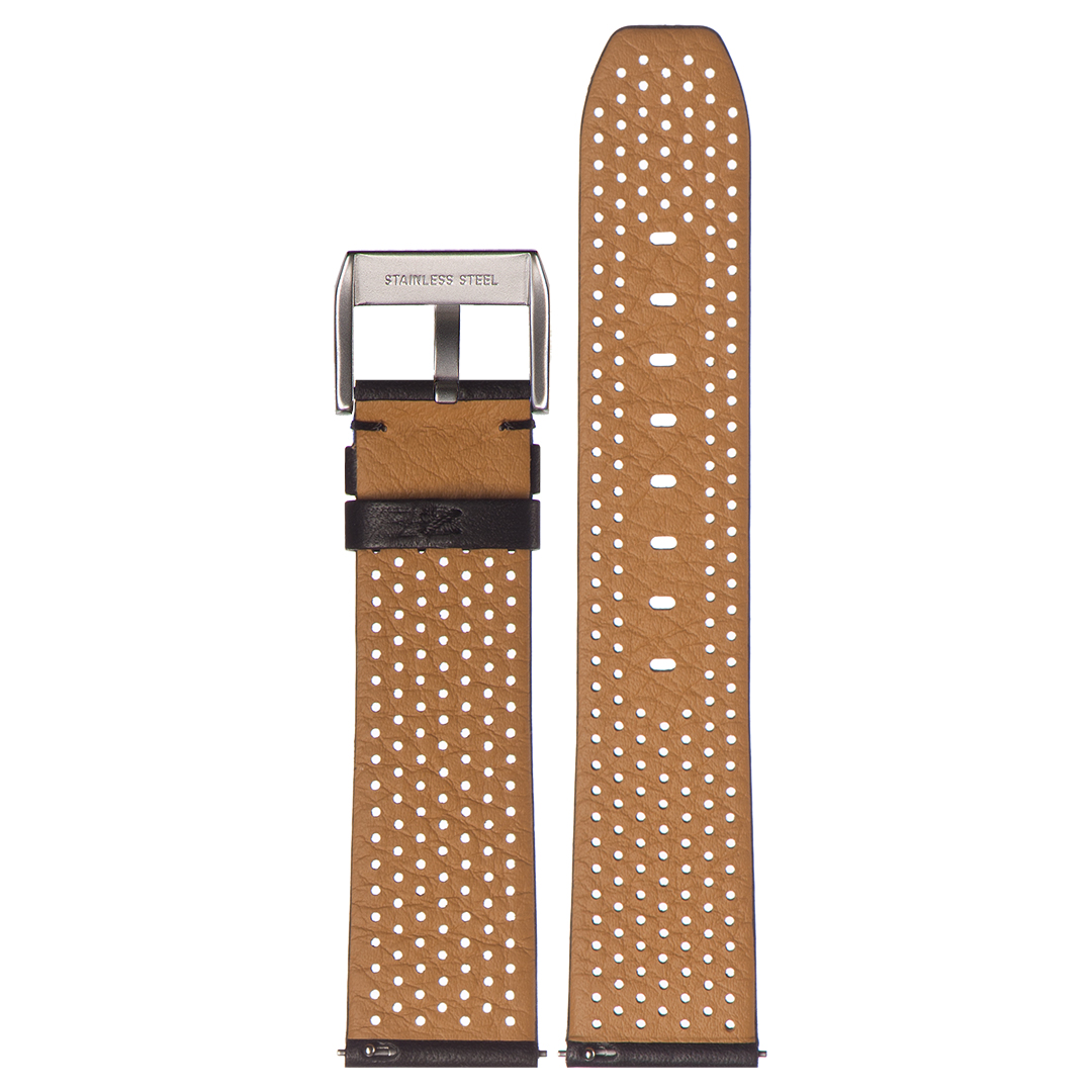 Картинка Stailer Premium 5761 Flex - ремешок для часов чёрный, кожа horween aniline latigo (сша), гладкий, Германия