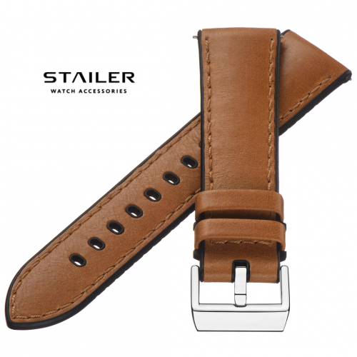 Картинка Stailer Premium 6135 Max endurance sport horween - ремешок для часов светло-коричневый, кожа horween full grain, гладкий, Германия