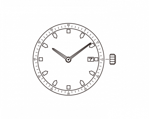 Картинка MIYOTA GL17 Slim - механизм для часов кварцевый 6 ¾ × 8, Япония