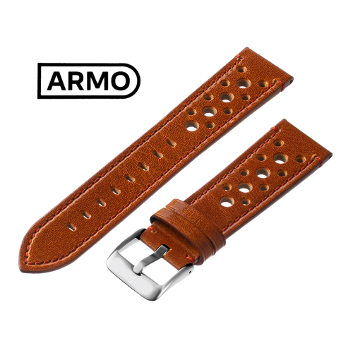 ARMO 4902 - ремешок для часов коричневый, кожа, аллигатор - мастерская «Часовая Скорая Помощь». Картинка ARMO 4902 - ремешок для часов коричневый, кожа, аллигатор