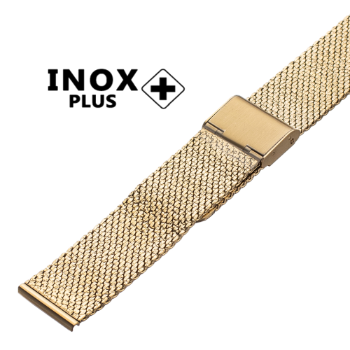 Картинка INOX PLUS M-414 Stainless steel  - браслет для часов сталь полированная, сталь, Китай