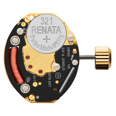 Картинка ETA 976.001 Quartz flatline - механизм для часов кварцевый 5 ½ × 6¾, Швейцария