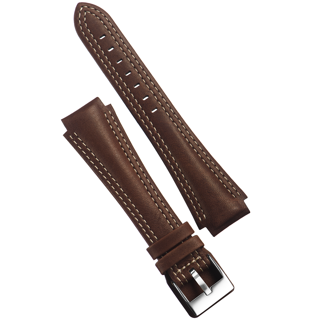 Stailer Premium 5132 Navigator - ремешок для часов коричневый, итальянская кожа растительного дубления, гладкий, Германия - мастерская «Часовая Скорая Помощь». Картинка Stailer Premium 5132 Navigator - ремешок для часов коричневый, итальянская кожа растительного дубления, гладкий, Германия