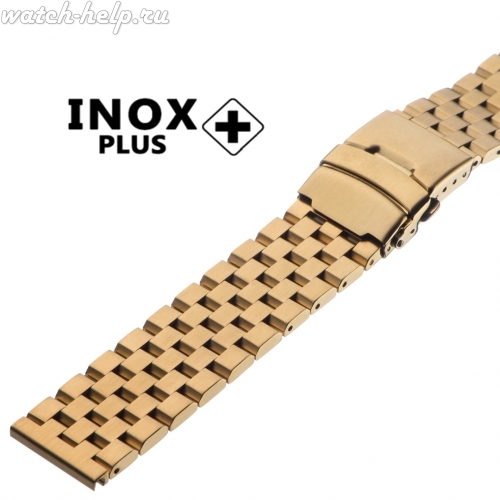 Картинка INOX PLUS V-613 IPGold - браслет для часов, сталь, Китай