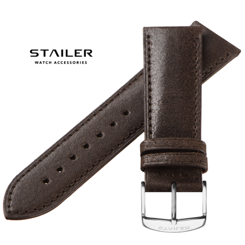Stailer Premium 6067 Vintage - ремешок для часов синий, итальянская кожа растительного дубления, гладкий, Германия - мастерская «Часовая Скорая Помощь». Картинка Stailer Premium 6067 Vintage - ремешок для часов синий, итальянская кожа растительного дубления, гладкий, Германия