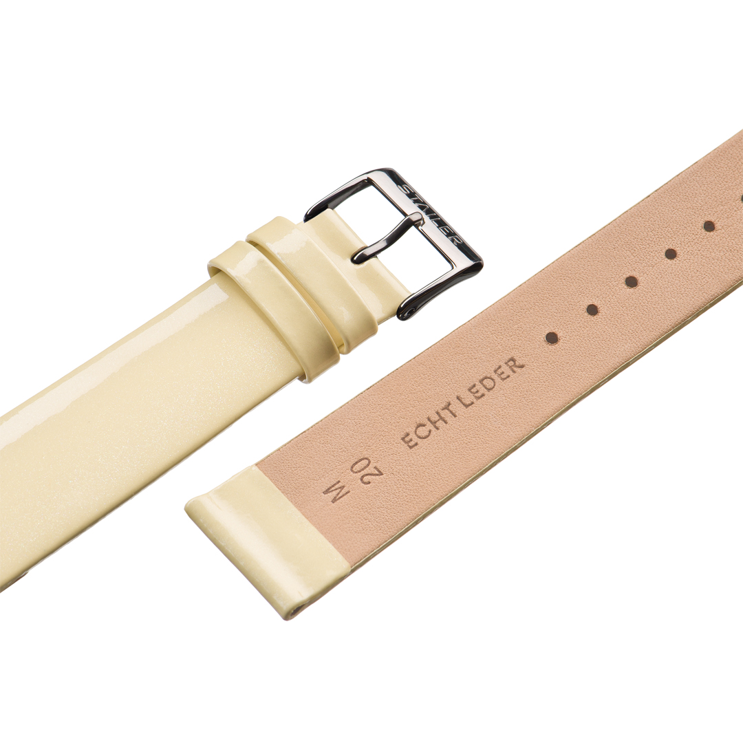 Картинка Stailer 1259 Original - ремешок для часов бежевый, кожа, гладкий, Германия