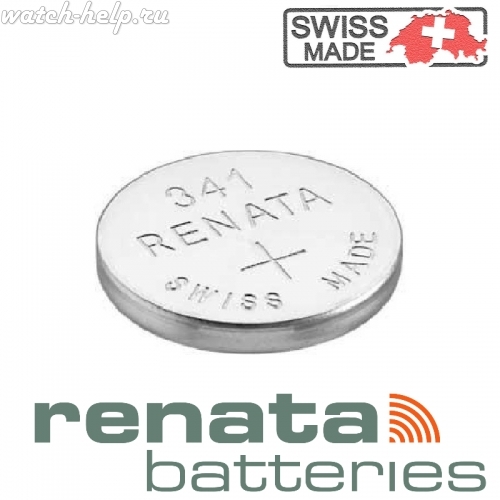 Картинка Renata 341 - батарейка, 1.4 мм x 7.9 мм 1.55 v 15 mah, Швейцария