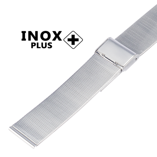 Картинка INOX PLUS M-414 Stainless steel  - браслет для часов сталь полированная, сталь, Китай