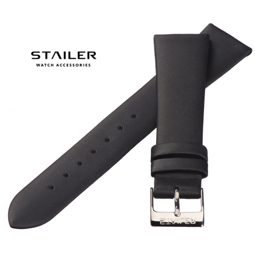 Stailer 5991 Original - ремешок для часов чёрный, кожа, гладкий, Германия - мастерская «Часовая Скорая Помощь». Картинка Stailer 5991 Original - ремешок для часов чёрный, кожа, гладкий, Германия