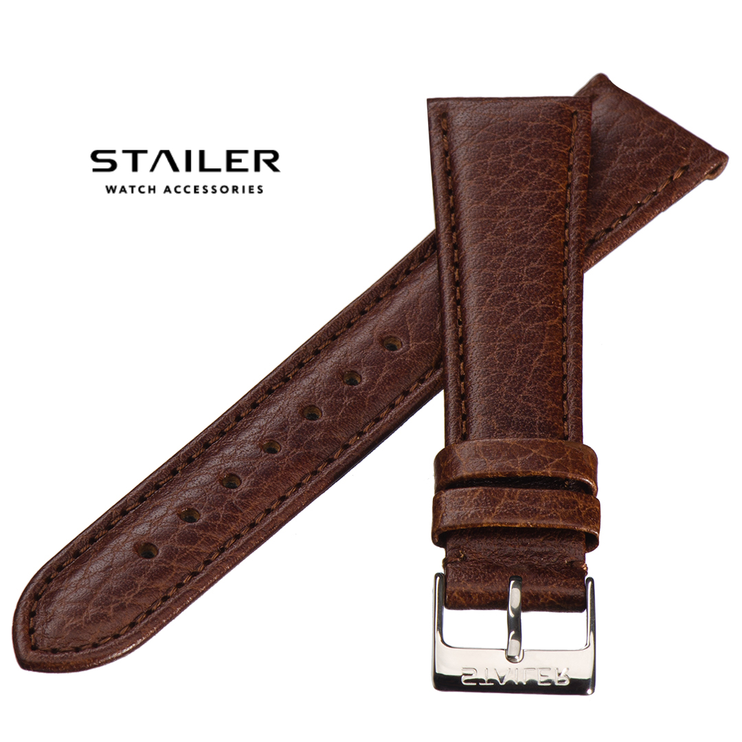 Stailer 5292 Original - ремешок для часов коричневый, кожа, буйвол, Германия - мастерская «Часовая Скорая Помощь». Картинка Stailer 5292 Original - ремешок для часов коричневый, кожа, буйвол, Германия