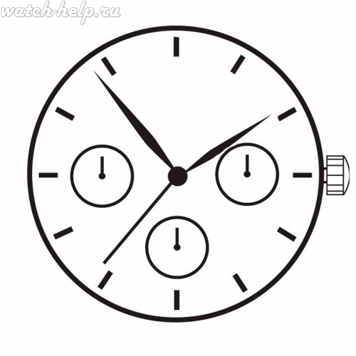 Картинка TMI VX9RE - механизм для часов кварцевый, Япония