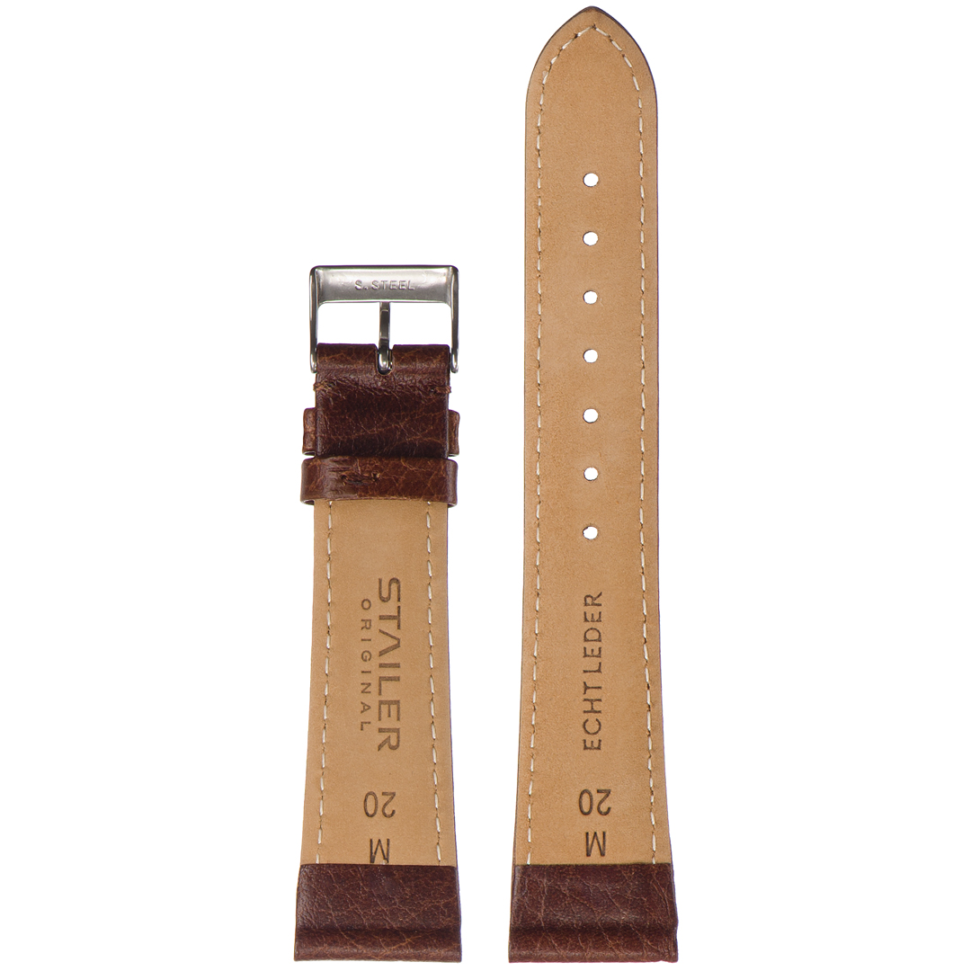 Stailer 5292 Original - ремешок для часов коричневый, кожа, буйвол, Германия - мастерская «Часовая Скорая Помощь». Картинка Stailer 5292 Original - ремешок для часов коричневый, кожа, буйвол, Германия