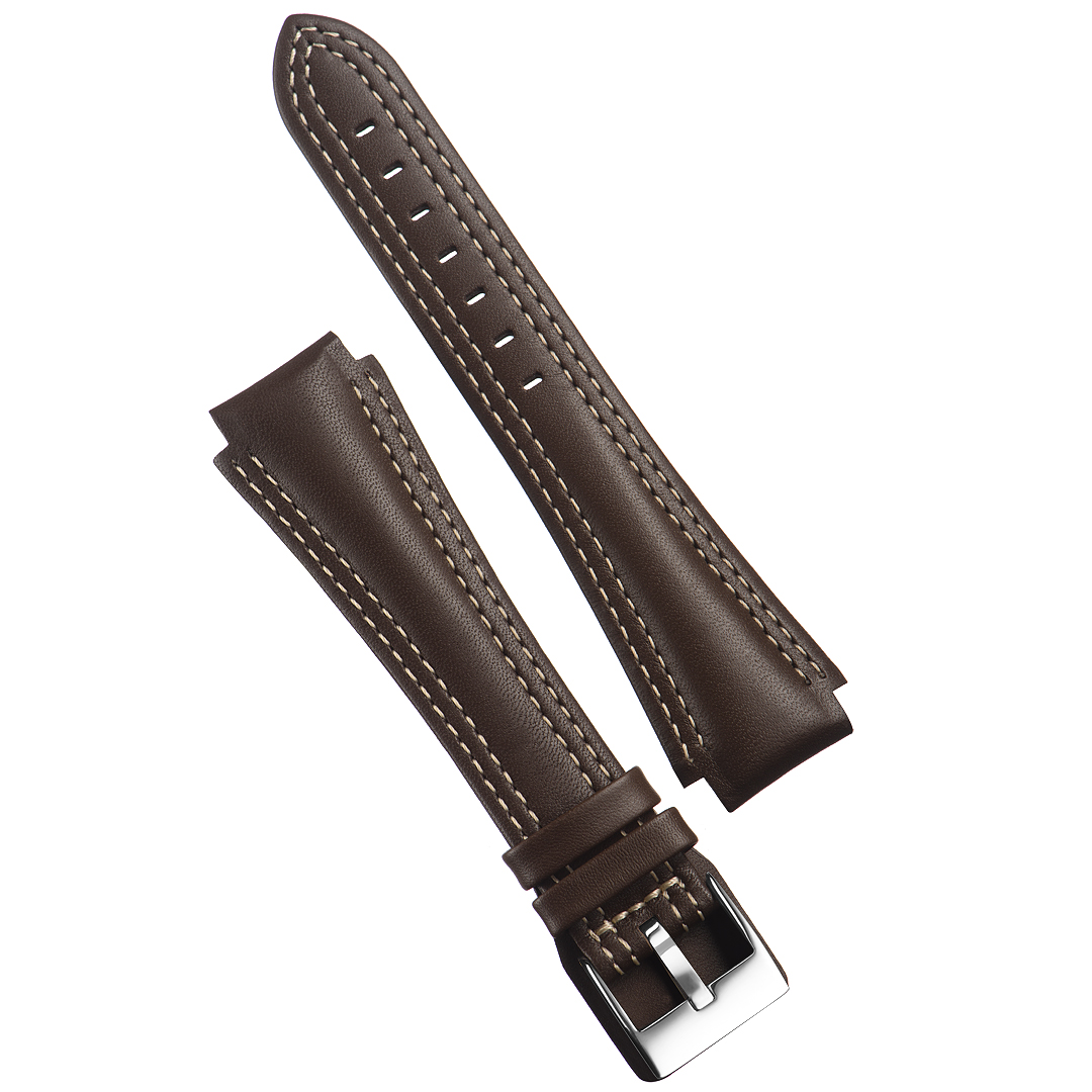 Картинка Stailer Premium 5082 Navigator - ремешок для часов коричневый, итальянская кожа nappa, гладкий, Германия