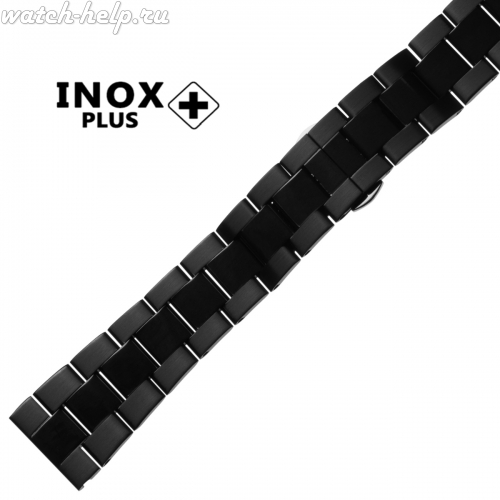 Картинка INOX PLUS S-702 IPBlack - браслет для часов, сталь, Китай