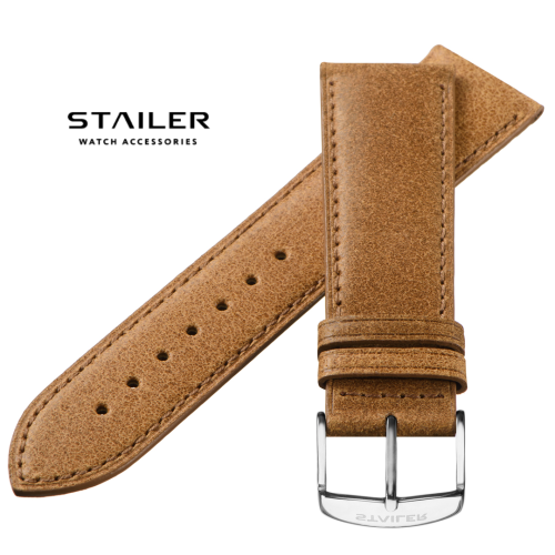 Stailer Premium 6067 Vintage - ремешок для часов синий, итальянская кожа растительного дубления, гладкий, Германия - мастерская «Часовая Скорая Помощь». Картинка Stailer Premium 6067 Vintage - ремешок для часов синий, итальянская кожа растительного дубления, гладкий, Германия