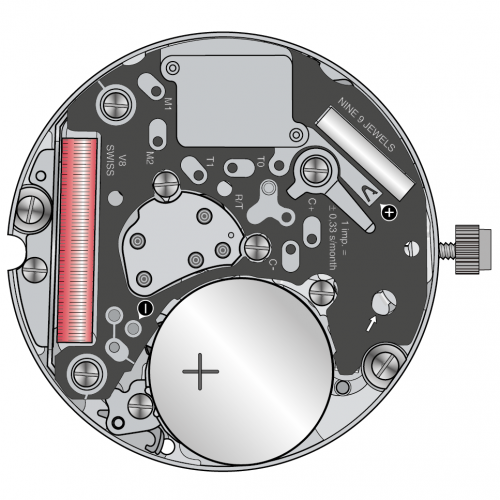 Картинка ETA 256.513 - механизм для часов кварцевый 8 ¼, Швейцария