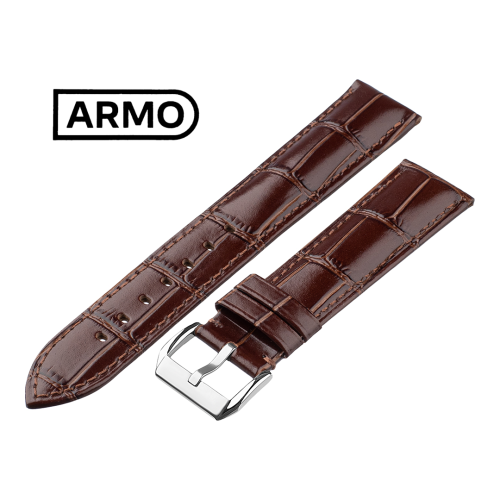 Картинка ARMO 4902 - ремешок для часов коричневый, кожа, аллигатор