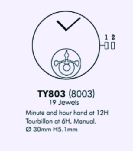 Купить. Заменить. Отремонтировать Механизм SEAGULL - ST8003 / TY803 - в мастерской «Часовая Скорая Помощь»