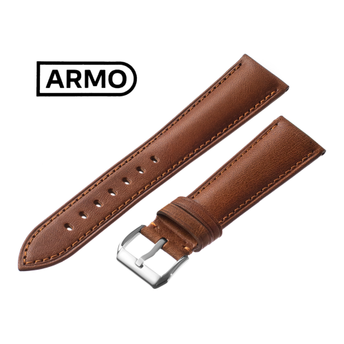 ARMO 4902 - ремешок для часов коричневый, кожа, аллигатор - мастерская «Часовая Скорая Помощь». Картинка ARMO 4902 - ремешок для часов коричневый, кожа, аллигатор