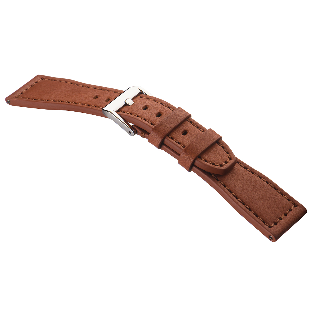 Картинка Stailer Premium 6445 Aviator new - ремешок для часов светло-коричневый, премиальная кожа full grain растительного дубления, гладкий, Германия